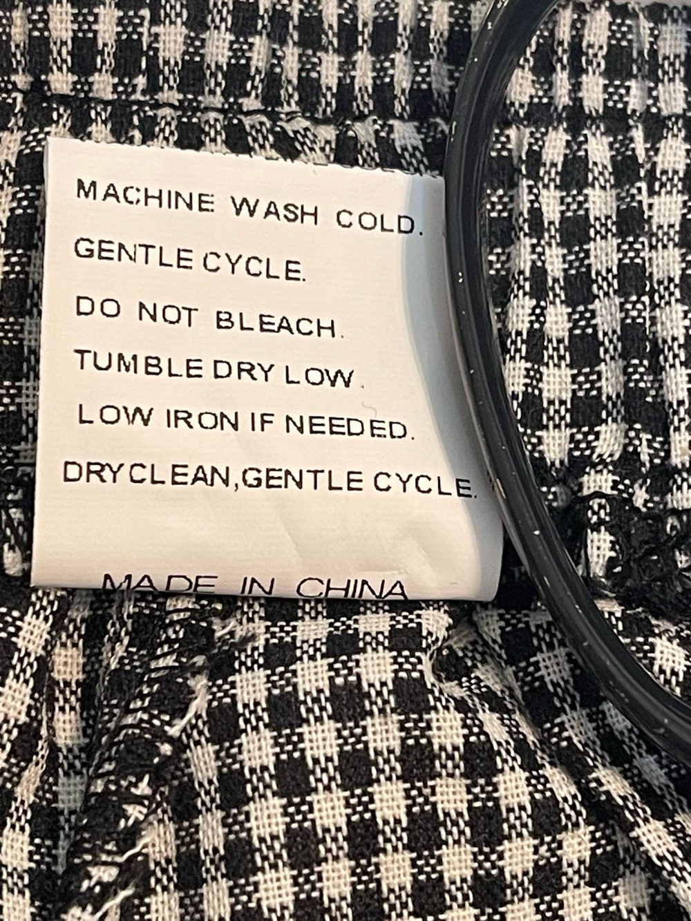 NWOT Wide-Leg B&W Checked Pants w/Pockets - Picture 15 of 16